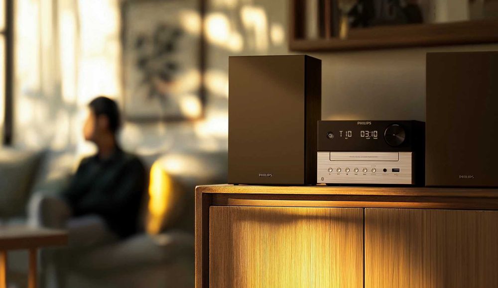 Philips нова система с CD, USB, Bluetooth, Радио, Auracast, Smart App