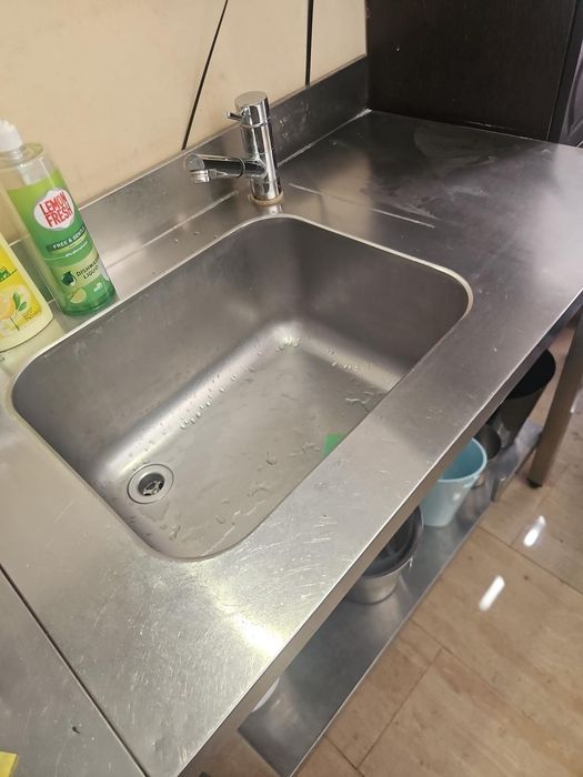 Chiuveta inox cu 1 cuva si baterie cu furtun retractabil