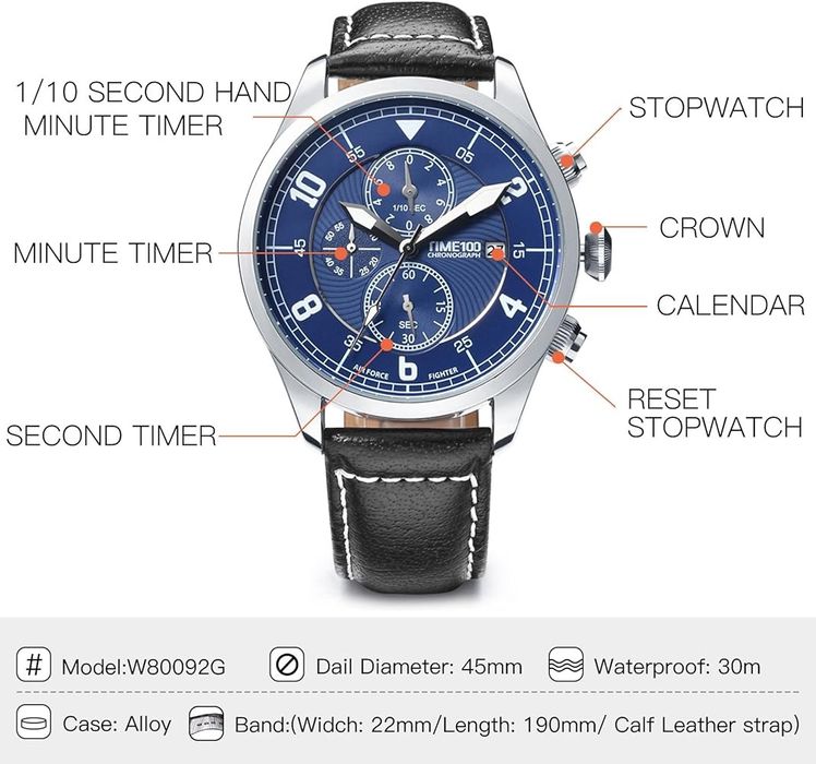 TIME 100 chronograph Aviator