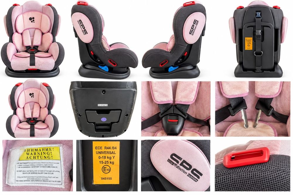 Scaun auto copii 0–25 kg, SPS, ECE R44/04