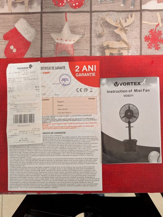 Ventilator cu pulverizare