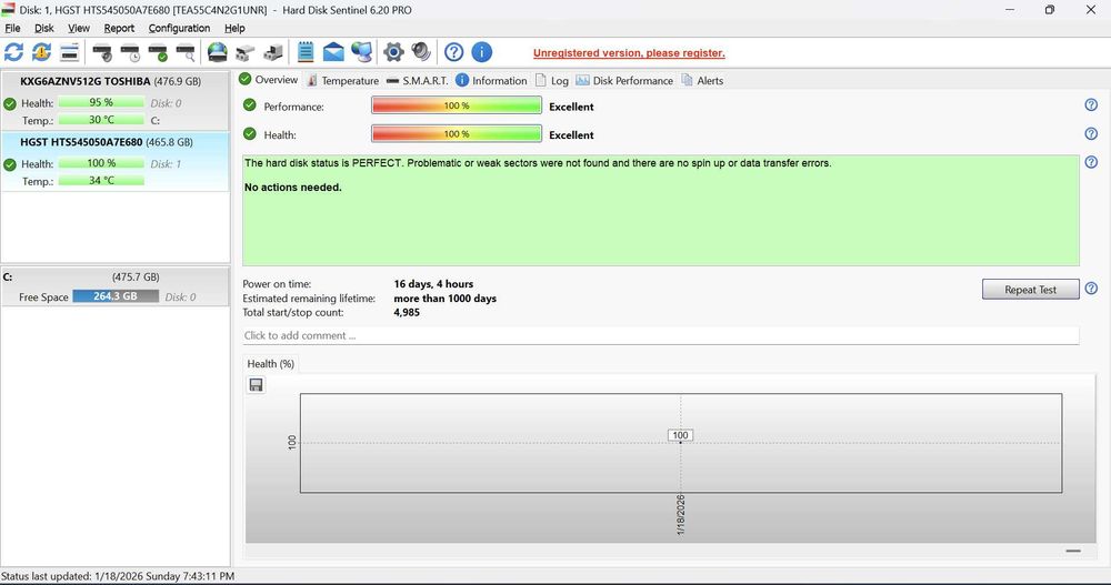 HDD Laptop 2.5inch 500GB HGST si Seagate