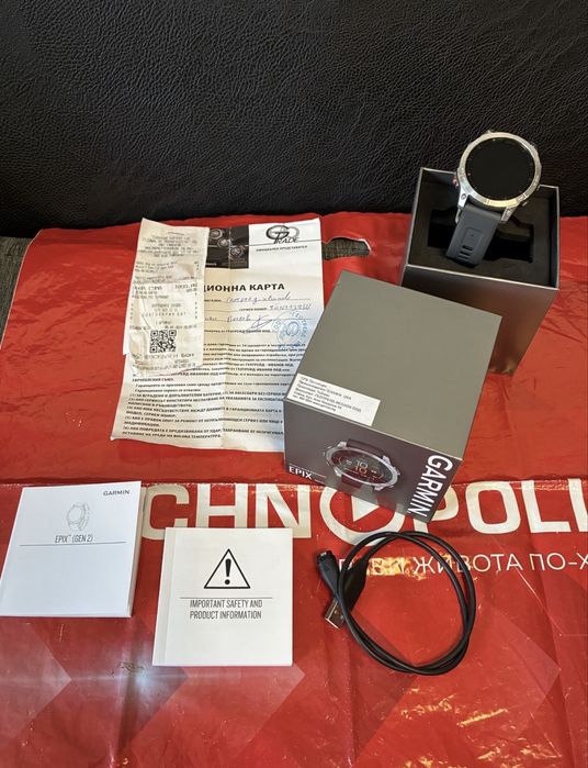 КАТО НОВ 47mm Garmin EPIX GEN 2 Гаранция Technopolis до 2026 г. Black