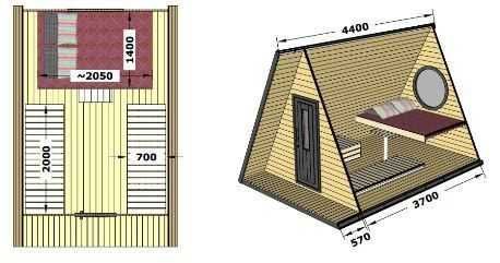 Гостиничный или дачный домик.