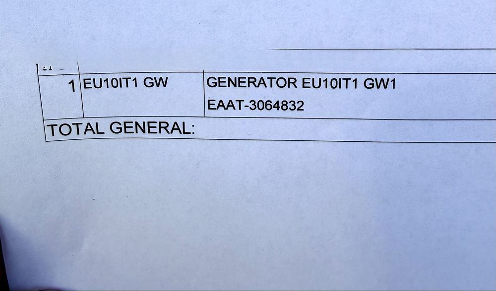 Generator de curent HONDA EU 10i