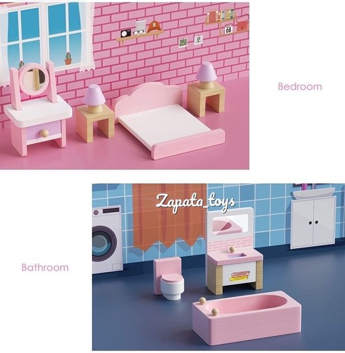 Мебель для кукол дерево