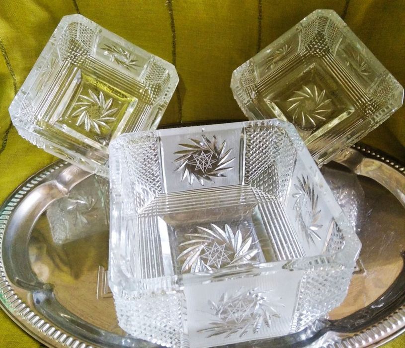 Хрустальные вазы,салатники