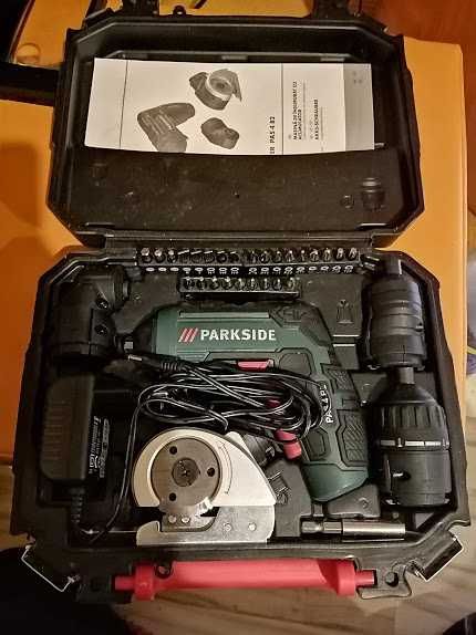 Акумулаторен Винтоверт с 4 приставки PARKSIZE Чисто Нов+Подарък