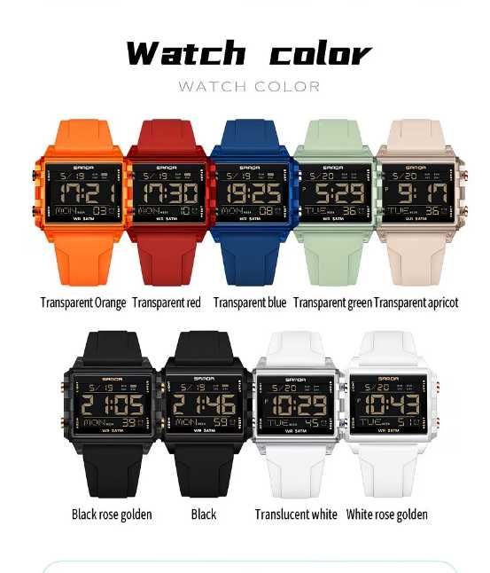 Часы спортивные.Водонепроницаемые. Универсальные.