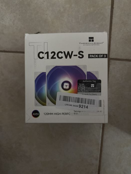 Pachet 3 buc-Ventilator Cooler carcasa PC ARGB PWM Thermalright