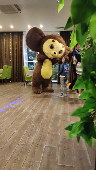 Белый мишка Чебурашка 
белый