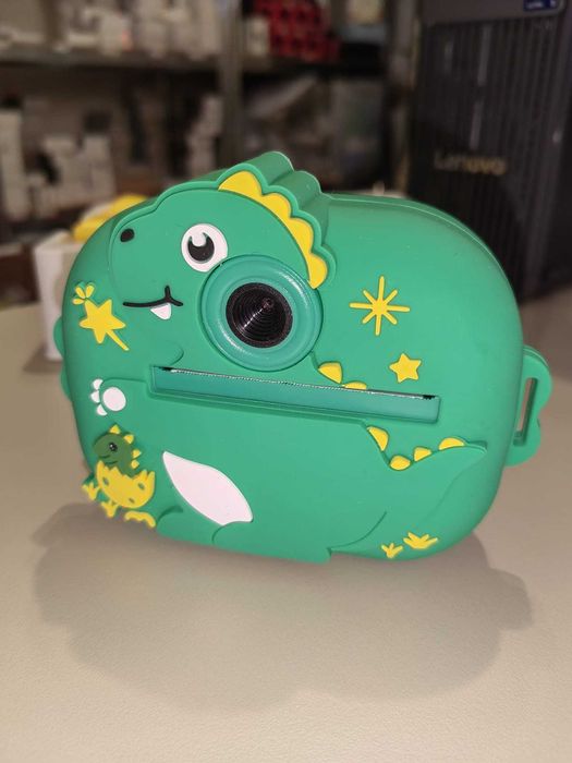 Aparat foto copii cu printare instant dinozaur verde VALA 4K