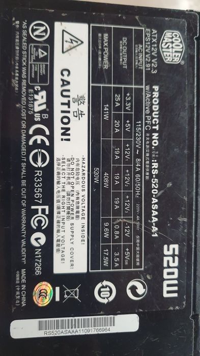 Vand sursa PC Cooler Master 520w