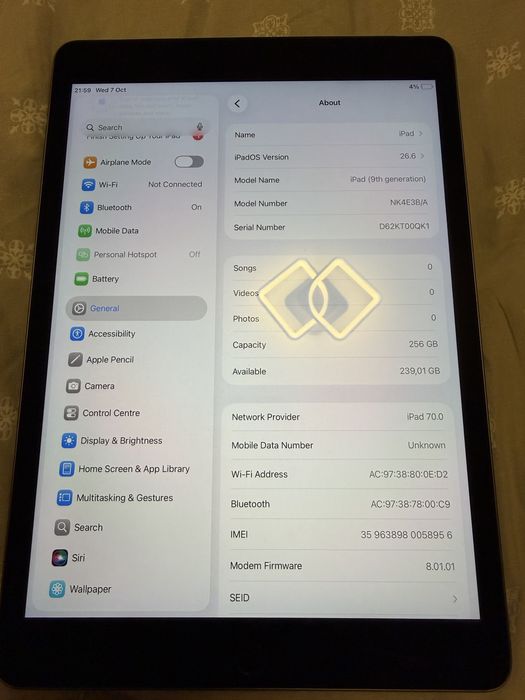 Ipad generatia 9 256gb + cellular grey