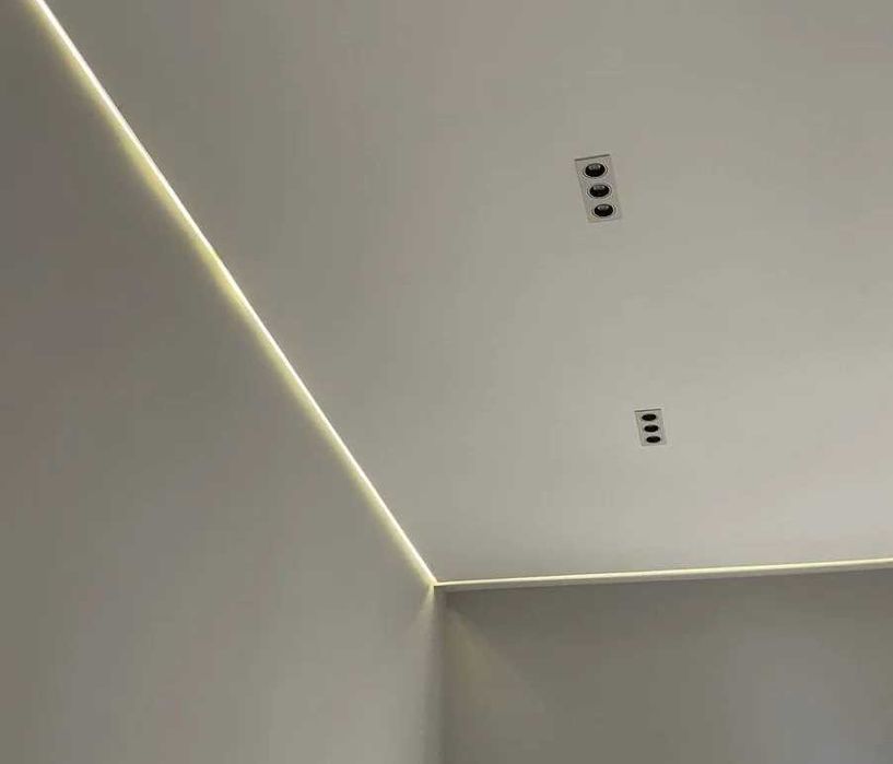 Теневой парящий профиль, скрытый плинтус, карниз, микроплинтус