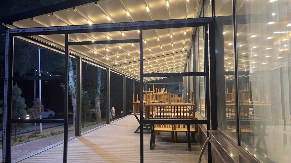 Tentli Pergola. Matorli pergola. Naves va soyabon.