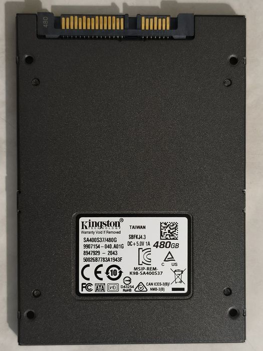 SSD Kingston A400 480 ГБ, 2.5″ SATA