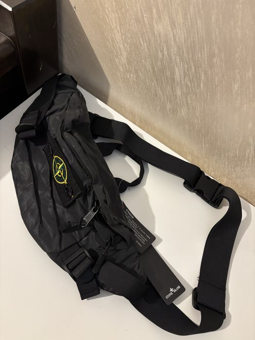 Stone island black reflective bag
