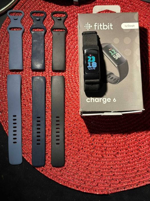 Bratara fitness Fitbit Charge 6, GPS + GLONASS, Bluetooth, NFC, Negru