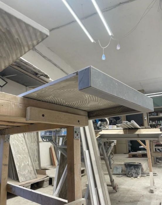 Execut scări din gresie porțelanată  tăiere la 45° – 100 lei / treaptă