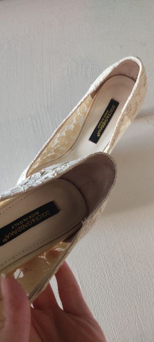Обувки Dolce&Gabbana, светъл жълт нюанс