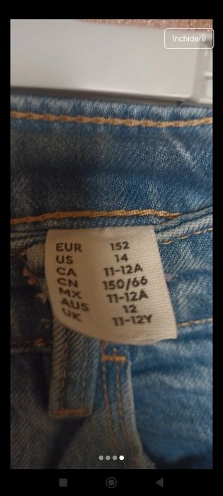 Blugi  H&M mărimea 152