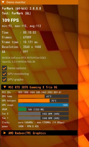 Geforce RTX 3070 GamingX trio