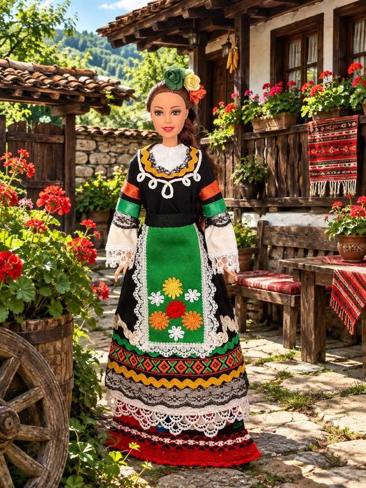 Сувенирна кукла Клара със Самоковска народна носия.