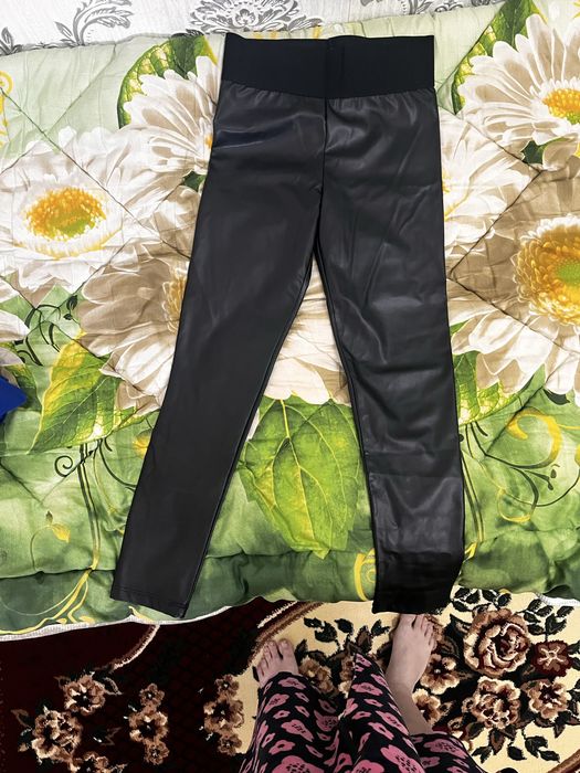 Кожанные брюки прямые