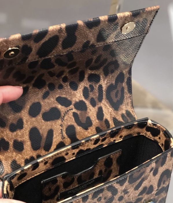Сумка Dolce&Gabbana Pochette leopard bag