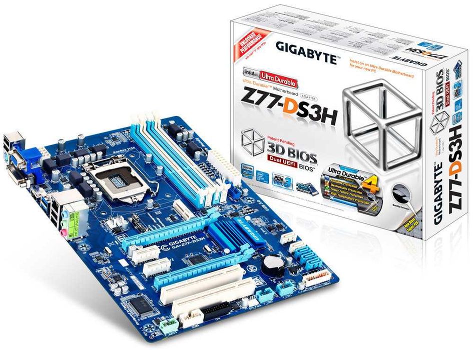 GIGABYTE Z77 DDR3 1155 soket holati ideal + Garantiya