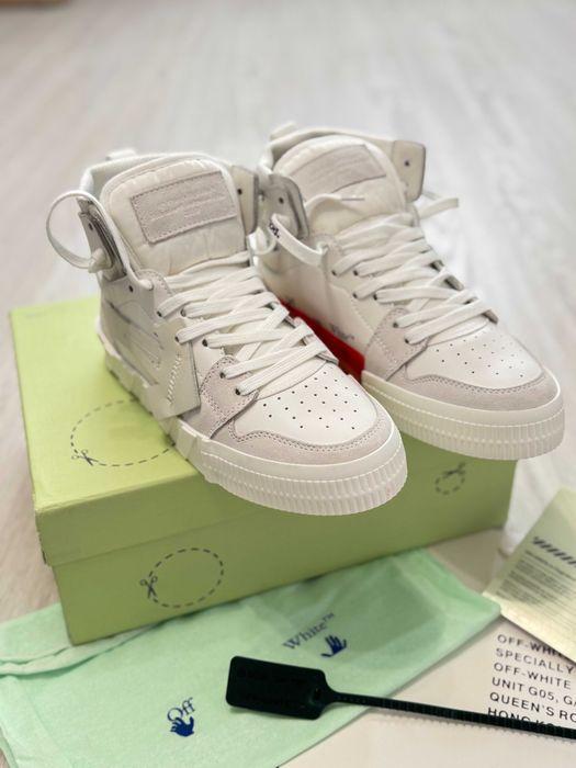 Adidasi OFF WHITE - High White SNEAKERS Premium din Piele Full Box NOI