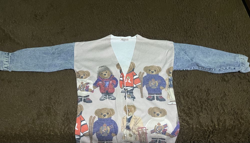 удлиненная кофта на пуговицах