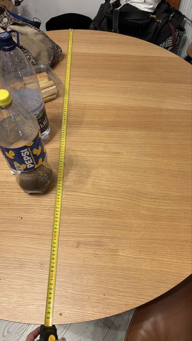 Masa rotunda cu picior, Jysk KLIPLEV, 120cm, stejar stratificat