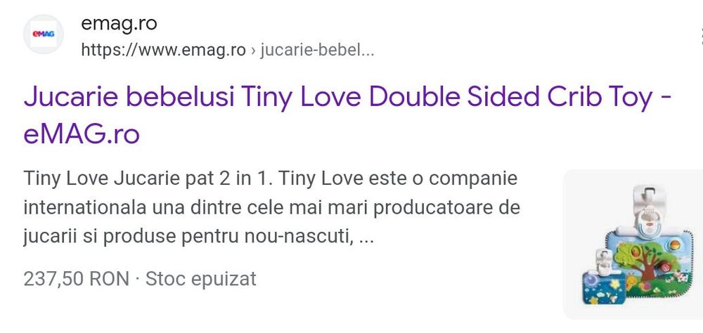 Jucarie senzoriala bebelusi Tiny Love
