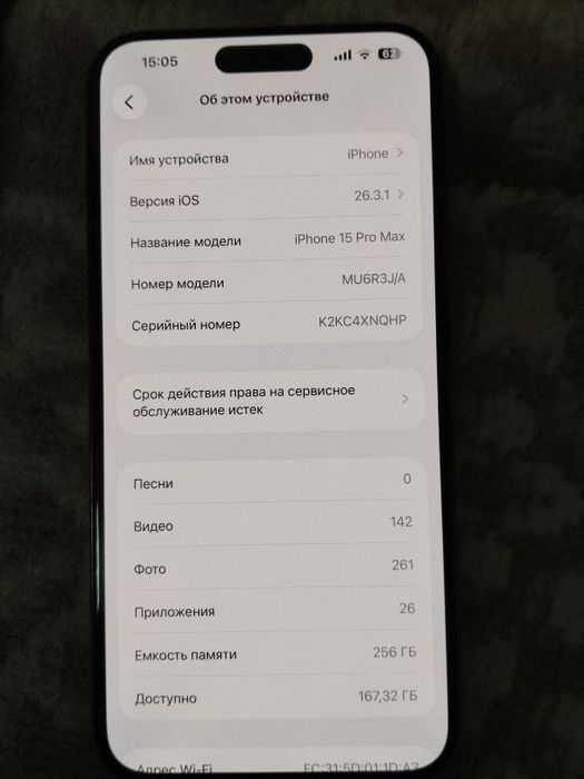 Iphone 15 max ideal xolati