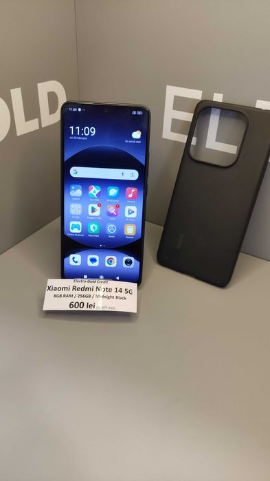 Xiaomi Redmi Note 14 5G 8GB RAM/256GB/Midnight Black ID1077-AG2