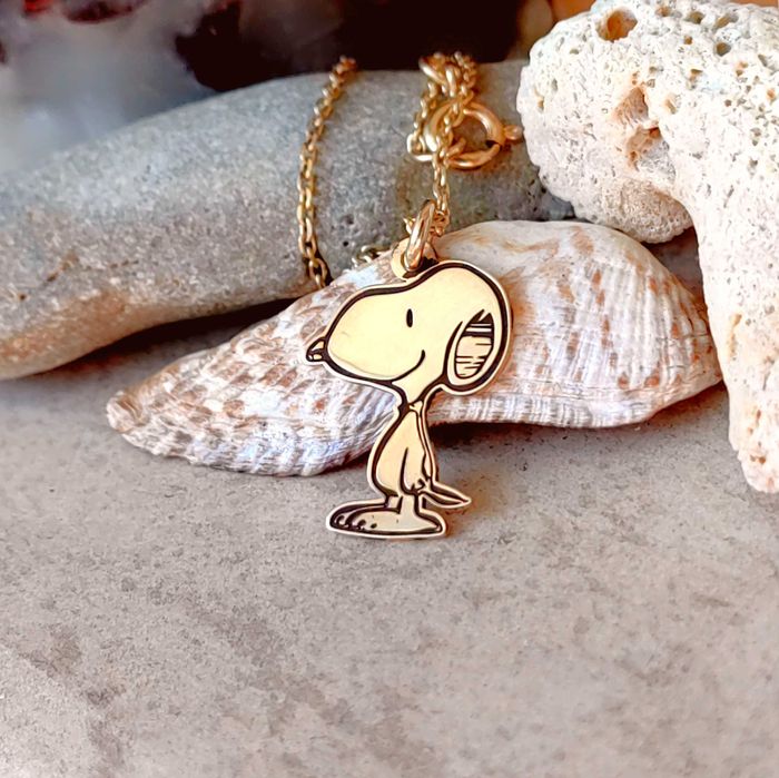 Сребърно детско колие-колие с фигурка на Снупи-колие за детски подарък