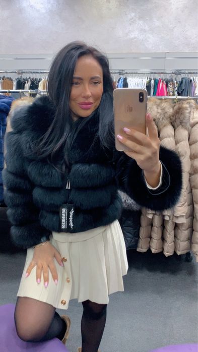 Haina din blana naturala full , calitate premium