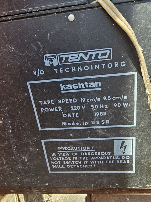 Magnetofon Kahstan TENTO URSS 1983