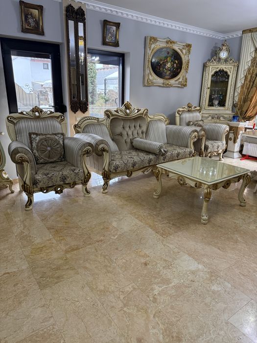 Set canapea cu fotolii si masa stil baroc venetian