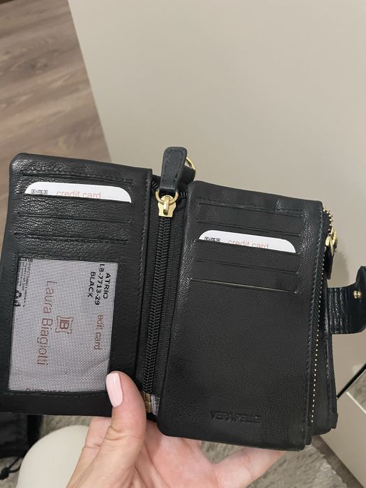 Портмоне дамско 2 в 1 естествена кожа