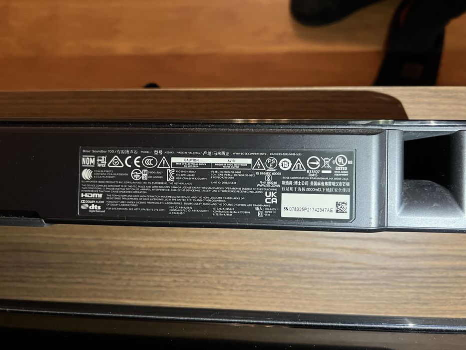 Bose Soundbar 700 + Bass Module 500 + Bose Surround Speakers