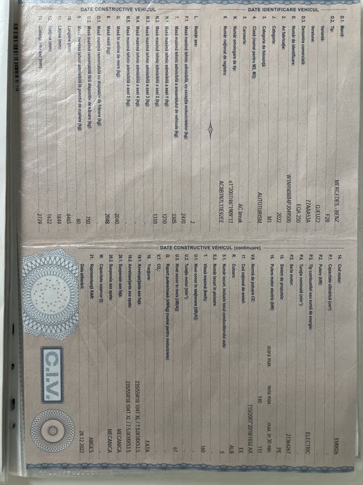 Merceses-Benz EQA 250+ 2023 avariat