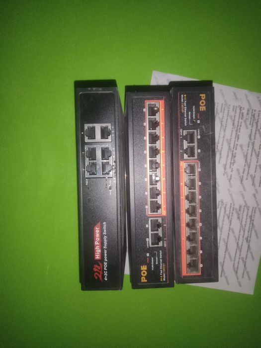 PoE Switch (Kommutator) komplekt sotiladi – IP kameralar uchun