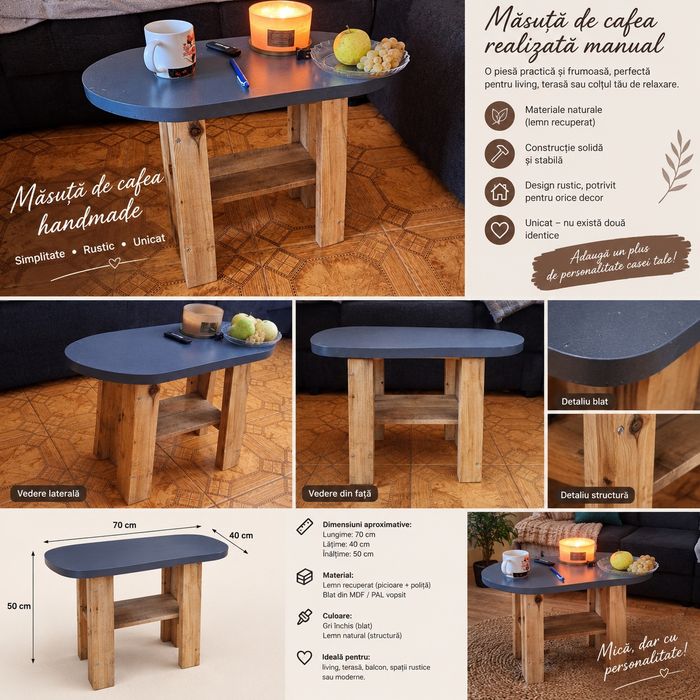 Masuta de cafea handmade