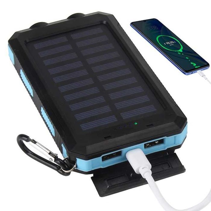 Baterie externa cu încărcare solara,capacitate 30000 mAh,nouă