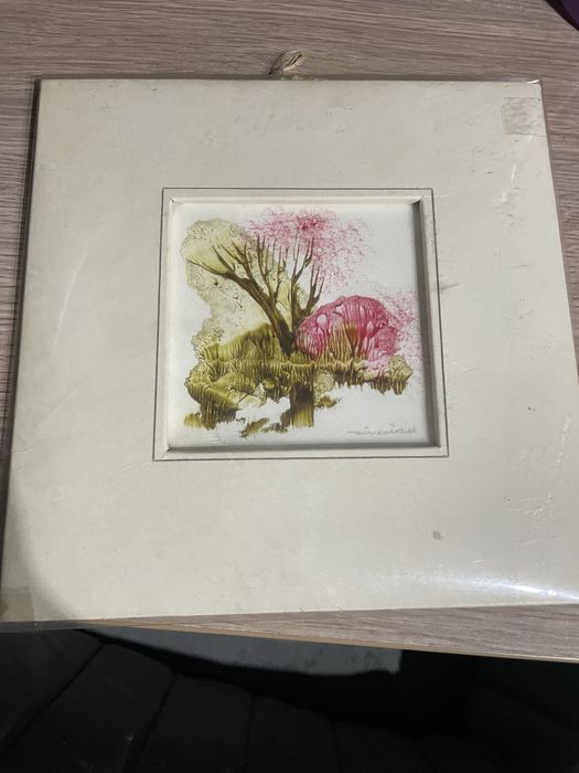 Tablou original semnat – tehnică mixtă, lucrare unicat, ramă inclusă