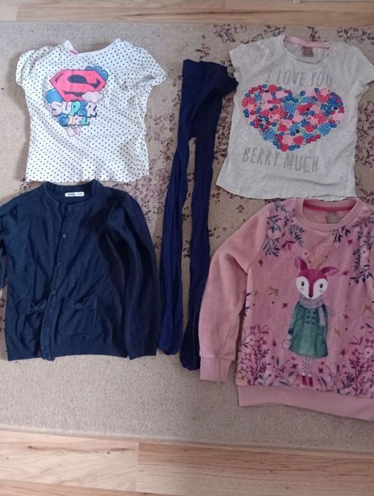 lot set tricouri 122 5 6 7 ani h&m cardigan pulover dresuri tricou