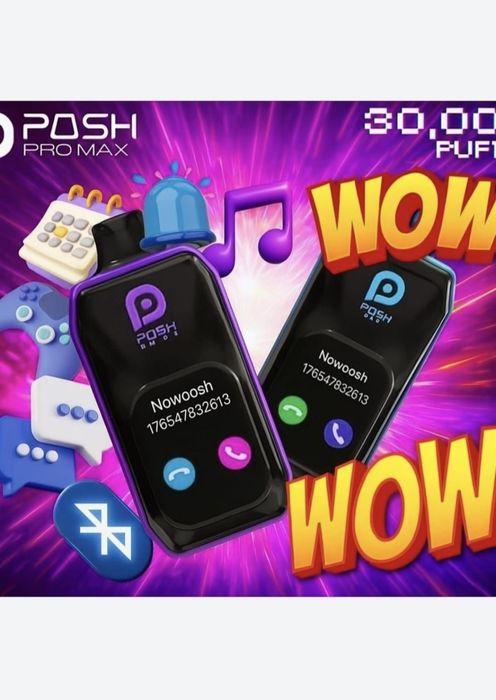 Vape 30.000 Puffs Telefon Bluetooth Touch Screen Meteo Jocuri